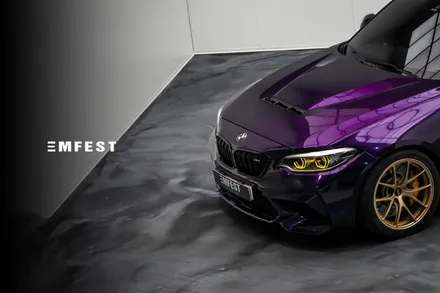 강남랩핑 BMW F87 M2컴페티션전체랩핑 이노즈텍 미드나잇퍼플로 보라돌이 만들기! / 용인시 처인구 포곡읍