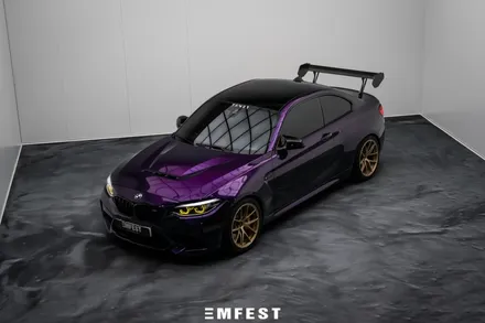 강남랩핑 BMW F87 M2컴페티션전체랩핑 이노즈텍 미드나잇퍼플로 보라돌이 만들기! / 용인시 처인구 포곡읍