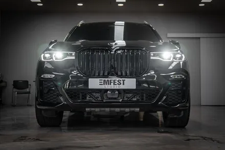 [엠페스트]인천랩핑,청라랩핑,김포랩핑 엠페스트스튜디오! BMW X7전체랩핑 3M2080유광블랙 + X7크롬죽이기 / 용인시 처인구 포곡읍