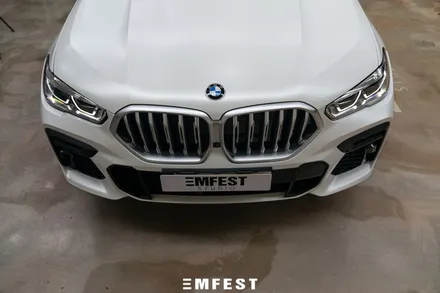 인천랩핑 BMW G06 X6 에이버리 사틴화이트펄 전체랩핑 / 용인시 처인구 포곡읍
