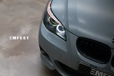 인천랩핑 BMW E60 528i 3M2080 사틴배틀쉽그레이 전체랩핑 / 용인시 처인구 포곡읍