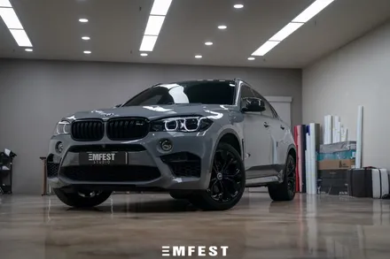 수원랩핑 BMW F16 X6전체랩핑 AX필름 나르도그레이 / 용인시 처인구 포곡읍