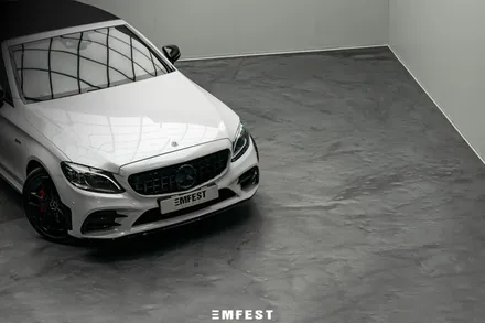 분당랩핑 벤츠 W205 C43AMG카브리올레전체랩핑 이노즈텍 메탈릭 펄화이트 / 용인시 처인구 포곡읍