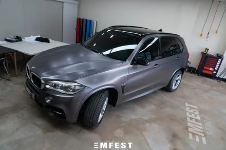 인천랩핑 BMW F15 X5 M50D 3M2080 사틴다크그레이 전체랩핑 / 용인시 처인구 포곡읍