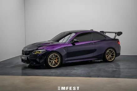 강남랩핑 BMW F87 M2컴페티션전체랩핑 이노즈텍 미드나잇퍼플로 보라돌이 만들기! / 용인시 처인구 포곡읍