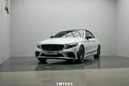 분당랩핑 벤츠 W205 C43AMG카브리올레전체랩핑 이노즈텍 메탈릭 펄화이트 / 용인시 처인구 포곡읍