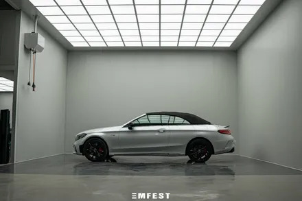 분당랩핑 벤츠 W205 C43AMG카브리올레전체랩핑 이노즈텍 메탈릭 펄화이트 / 용인시 처인구 포곡읍
