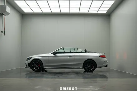 분당랩핑 벤츠 W205 C43AMG카브리올레전체랩핑 이노즈텍 메탈릭 펄화이트 / 용인시 처인구 포곡읍