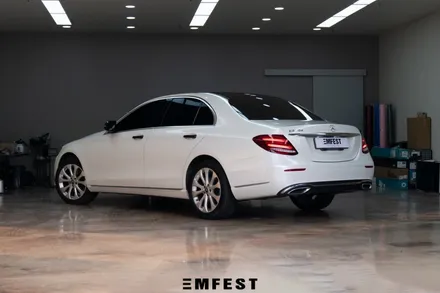 부천랩핑 벤츠 W213 E220D 에이버리 화이트펄 전체랩핑 / 용인시 처인구 포곡읍
