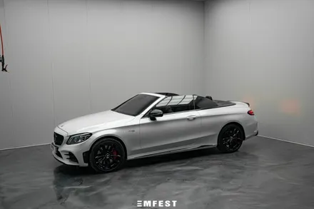 분당랩핑 벤츠 W205 C43AMG카브리올레전체랩핑 이노즈텍 메탈릭 펄화이트 / 용인시 처인구 포곡읍