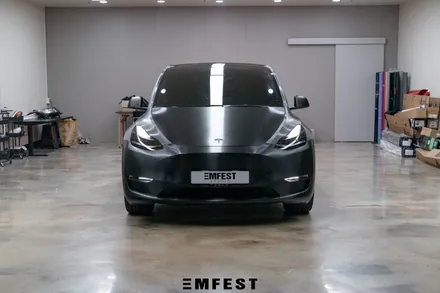인천랩핑 테슬라모델Y 3M2080브러쉬드블랙 전체랩핑 / 용인시 처인구 포곡읍