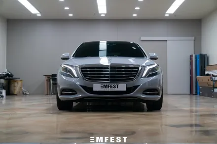 인천랩핑 벤츠 W222 S350D 3M1080 유광쿨그레이 전체랩핑 / 용인시 처인구 포곡읍