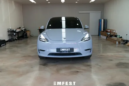 인천랩핑 테슬라모델Y 3M1080쿨그레이 전체랩핑 / 용인시 처인구 포곡읍