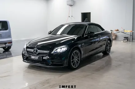분당랩핑 벤츠 W205 C43AMG카브리올레전체랩핑 이노즈텍 메탈릭 펄화이트 / 용인시 처인구 포곡읍