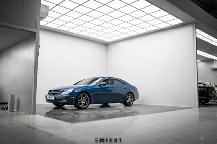 판교랩핑 벤츠 W219 CLS350전체랩핑 포르쉐 넵튠블루로 더욱 클래식하게 연출하기 / 용인시 처인구 포곡읍