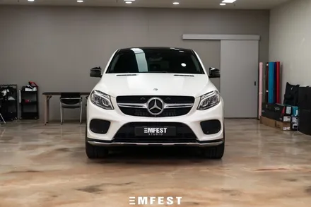 강남랩핑 벤츠 W166 GLE쿠페전체랩핑 3M2080 사틴화이트펄 / 용인시 처인구 포곡읍
