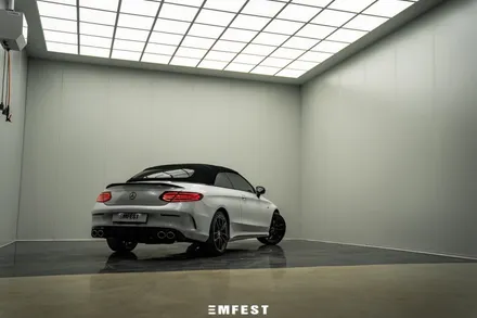 분당랩핑 벤츠 W205 C43AMG카브리올레전체랩핑 이노즈텍 메탈릭 펄화이트 / 용인시 처인구 포곡읍