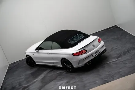 분당랩핑 벤츠 W205 C43AMG카브리올레전체랩핑 이노즈텍 메탈릭 펄화이트 / 용인시 처인구 포곡읍