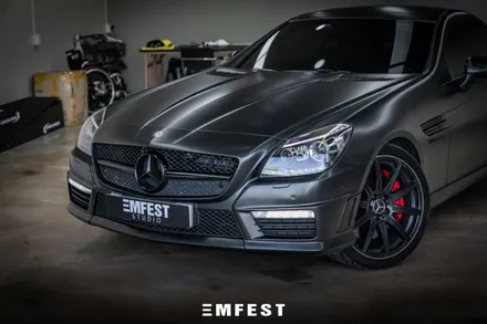 [엠페스트] 벤츠 SLK55AMG(R172)전체랩핑 에이버리 사틴블랙락그레이메탈릭 /인천랩핑/청라랩핑/김포랩핑/파주랩핑/일산랩핑/시흥랩핑/부천랩핑 / 용인시 처인구 포곡읍