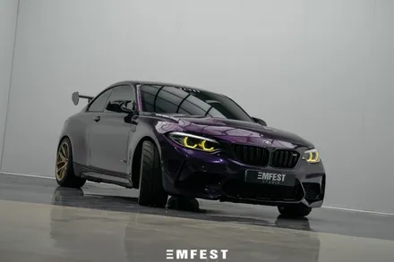 강남랩핑 BMW F87 M2컴페티션전체랩핑 이노즈텍 미드나잇퍼플로 보라돌이 만들기! / 용인시 처인구 포곡읍