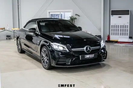 분당랩핑 벤츠 W205 C43AMG카브리올레전체랩핑 이노즈텍 메탈릭 펄화이트 / 용인시 처인구 포곡읍