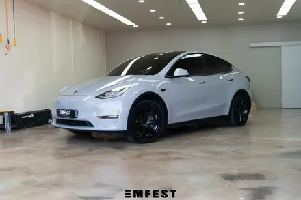 인천랩핑 테슬라모델Y 3M1080쿨그레이 전체랩핑 / 용인시 처인구 포곡읍