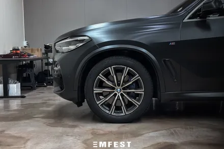 인천랩핑 BMW G05 X5전체랩핑 에이버리 사틴블랙락그레이메탈릭 시공후기 / 용인시 처인구 포곡읍