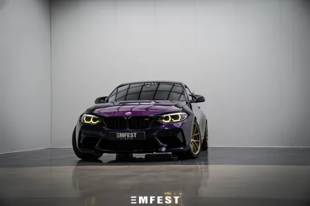 강남랩핑 BMW F87 M2컴페티션전체랩핑 이노즈텍 미드나잇퍼플로 보라돌이 만들기! / 용인시 처인구 포곡읍