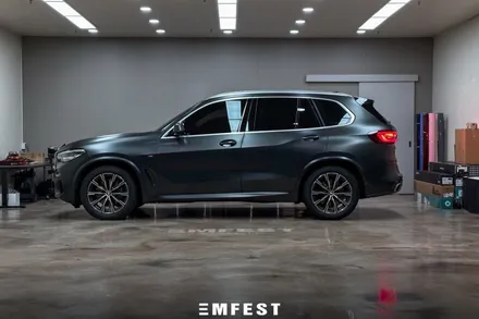 인천랩핑 BMW G05 X5전체랩핑 에이버리 사틴블랙락그레이메탈릭 시공후기 / 용인시 처인구 포곡읍