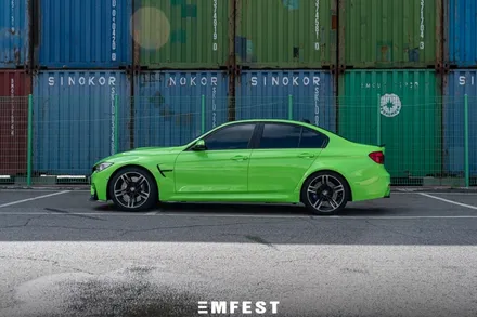 용인랩핑 BMW F80 M3전체랩핑 이노즈텍 애시드그린 / 용인시 처인구 포곡읍