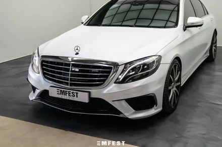 용인랩핑 벤츠 W222 S63전체랩핑 블랙바디에서 매력적인 무광화이트로 연출하기! / 용인시 처인구 포곡읍
