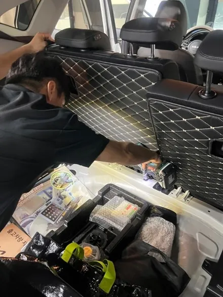 자동차시트 ISOFIX카시트 핀에 찢기면 교체 말고 자동차실내 복원 / 경기 화성