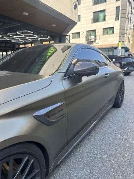 수원/광교/용인 벤츠 C63 AMG 전체 랩핑 제거 / 전체 사틴블랙 랩핑 시공 ! / 수원, 광교, 영통, 기흥, 수지, 동탄