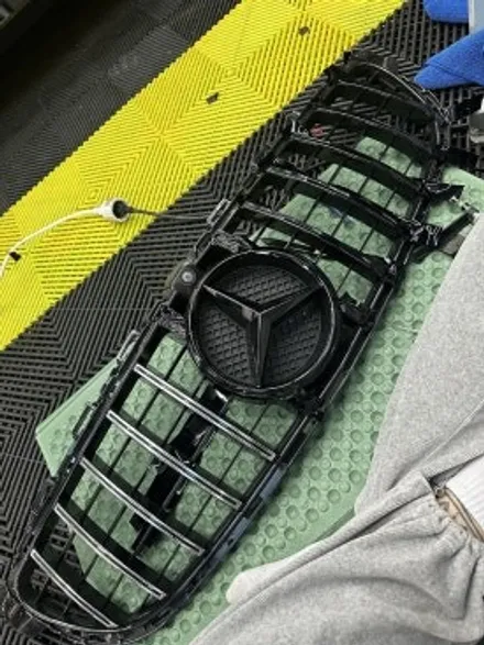 수원/광교/용인 벤츠 C63 AMG 전체 랩핑 제거 / 전체 사틴블랙 랩핑 시공 ! / 수원, 광교, 영통, 기흥, 수지, 동탄