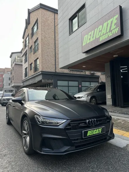 수원•광교•용인 [ 랩핑•PPF 전문 델러컷] 아우디 A7 전체 사틴블랙 랩핑 시공 완료! / 수원, 광교, 영통, 기흥, 수지, 동탄