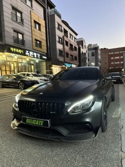 수원/광교/용인 벤츠 C63 AMG 전체 랩핑 제거 / 전체 사틴블랙 랩핑 시공 ! / 수원, 광교, 영통, 기흥, 수지, 동탄