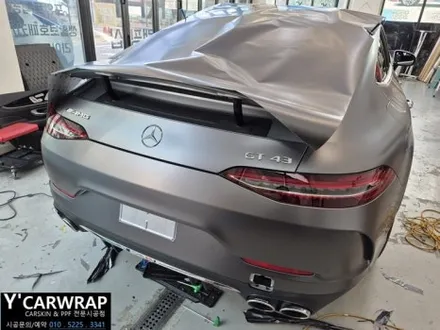 벤츠 GT43 AMG 자동차 전체랩핑 으로 순정무광 처럼 :) 사틴 다크 그레이 / 화성 동탄치동천로