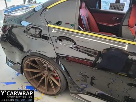 BMW M3 자동차 전체랩핑 :) 타이니봇 사틴블랙 + 트론 데칼 포인트 시공! / 화성 동탄치동천로
