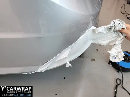 벤츠 E350 카브리올레 사고수리 전체 랩핑 재 시공 :) 깔끔한 유광 화이트 / 화성 동탄치동천로