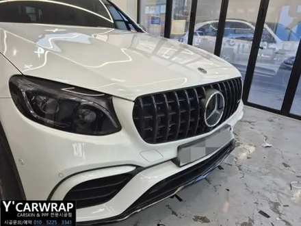 벤츠 GLC 63S 그릴 포인트 랩핑 + 라이트 스모그 PPF 시공 / 화성 동탄치동천로