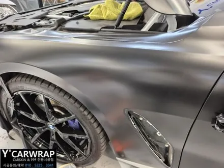 BMW 840I 사틴블랙 전체 랩핑:) 사고 보험처리 시공 / 화성 동탄치동천로