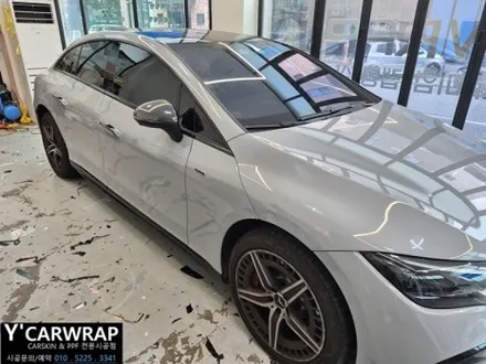동탄 벤츠 EQE53 AMG 전체랩핑 :) 고광택 그레이 크레용 컬러 / 화성 동탄치동천로