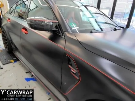 BMW M3 자동차 전체랩핑 :) 타이니봇 사틴블랙 + 트론 데칼 포인트 시공! / 화성 동탄치동천로