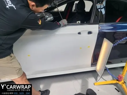 벤츠 E클래스 AMG 자동차 랩핑 비용은? :) 비닐프로그 미드나잇 퍼플 / 화성 동탄치동천로