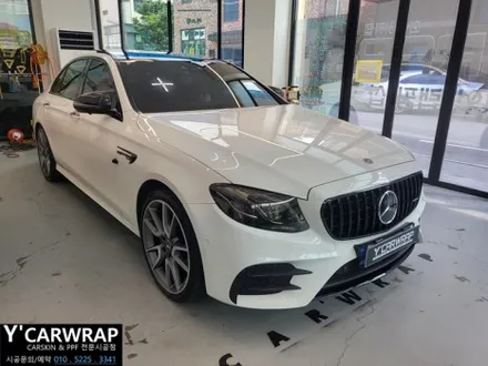 벤츠 E클래스 AMG 자동차 랩핑 비용은? :) 비닐프로그 미드나잇 퍼플 / 화성 동탄치동천로