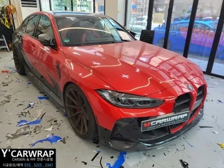 BMW M3 자동차 전체랩핑 :) 타이니봇 사틴블랙 + 트론 데칼 포인트 시공! / 화성 동탄치동천로