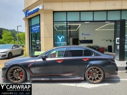 BMW M3 자동차 전체랩핑 :) 타이니봇 사틴블랙 + 트론 데칼 포인트 시공! / 화성 동탄치동천로