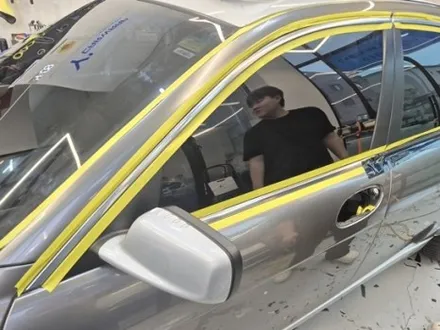 올드카 랩핑으로 확 달라진 느낌! :) BMW 7시리즈 고광택 타이니봇 밀크 그레이 / 화성 동탄치동천로
