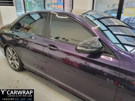 벤츠 E클래스 AMG 자동차 랩핑 비용은? :) 비닐프로그 미드나잇 퍼플 / 화성 동탄치동천로