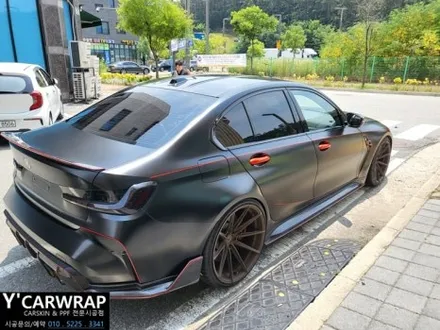 BMW M3 자동차 전체랩핑 :) 타이니봇 사틴블랙 + 트론 데칼 포인트 시공! / 화성 동탄치동천로